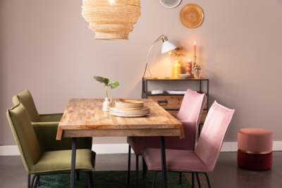 Stoel Floke velvet (set van 2)