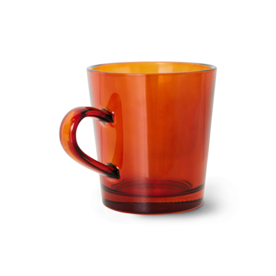 HKliving mok 70's Glassware - Amber brown (set van 4)