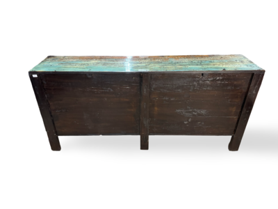 Dressoir 4 deurs blauw/groen lak