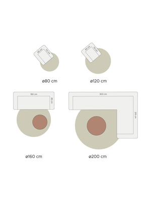 Vloerkleed Karaca - Brown 08 Rond