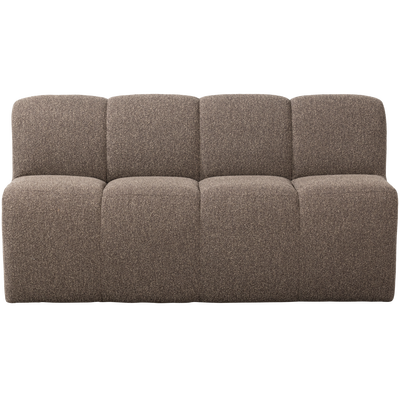 Mojo eetbank 164 cm met rugleuning ribstof roestbruin