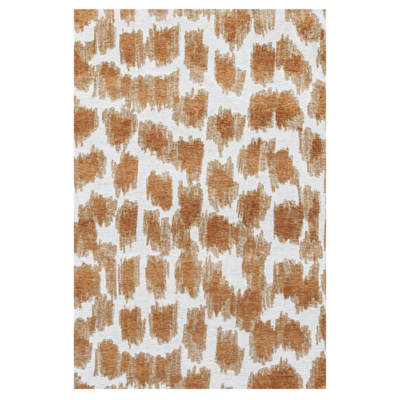 Abstract design vloerkleed Ikat met vlekken en vage vormen geel en ivoor
