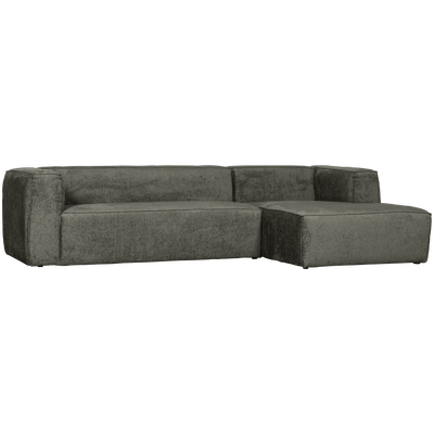 Bean hoekbank rechts chenille velvet taupe