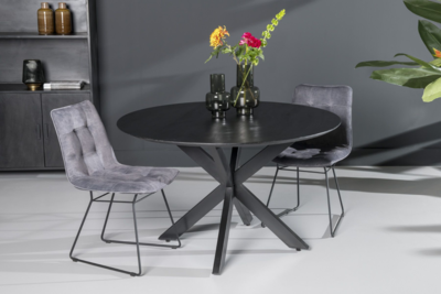 Eettafel rond zwart