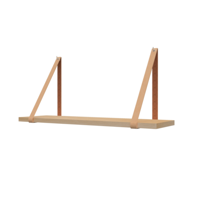 Leren plankdragers (set van 2)