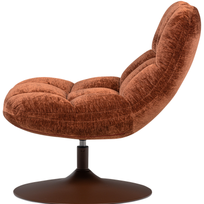 Elvi draaifauteuil chenille structuur lichtgrijs