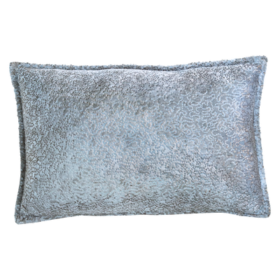 Kussen velours glitter licht grijs