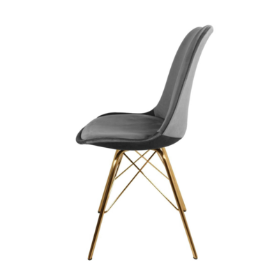Kuipstoel Velvet goud frame