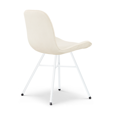 Eetkamerstoel Noa-Fé gestoffeerd - wit onderstel