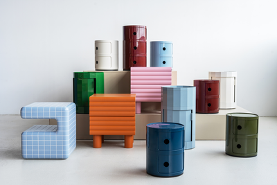 Kartell Opbergruimte Standaard, Rood 32 X 32 X 40 cm : Anna Castelli Ferrieri