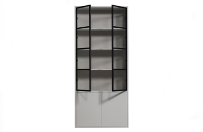 Vitrinekast Basic grenen 4 deurs