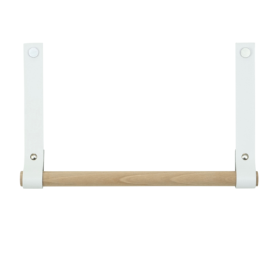 Leren keukenrolhouder (roldrager: rondhout)