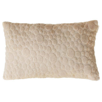 Kussen bont suede dot champagne