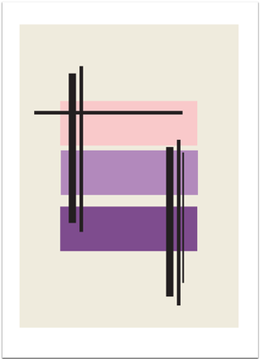 Poster Abstract Lavendel by Bo Sterenberg
