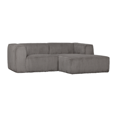 Bean chaise longue bank rechts chenille velvet taupe