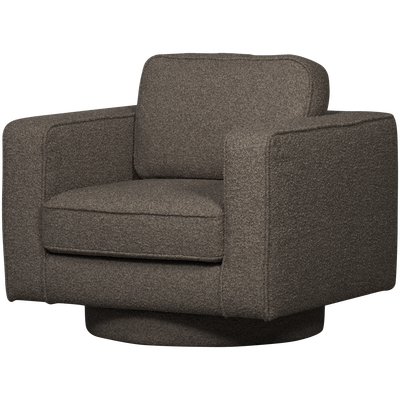Lazy draaifauteuil boucle bruin