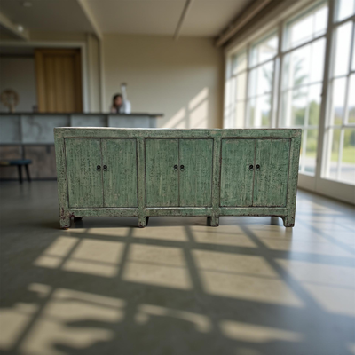Dressoir groen 6dr droog uniek