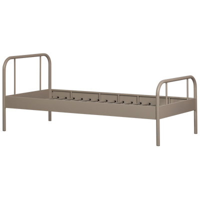Mata 1-persoons bed metaal zand 90x200 cm