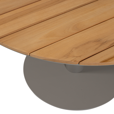 Vela tuintafel rond o122cm hout/aluminium naturel/zand [fsc]