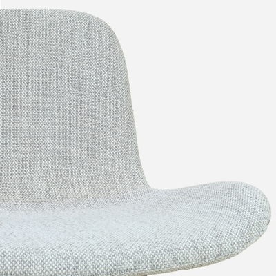 Barkruk Nino-Fé wit onderstel rib beige 75 cm