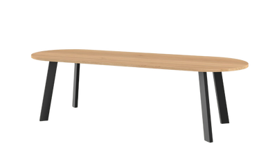 Studio HENK tafel New Co Plat Ovaal, zwart frame - Smart Collectie