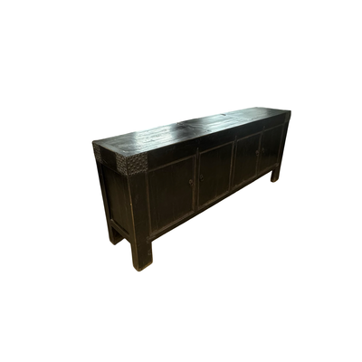 Dressoir zwart 4 deur noppen beslag