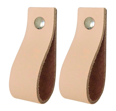 Leren handgrepen - De lus - maat XS | set van 2 - incl. 4 schroefjes