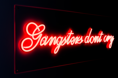 Bold Monkey wandlamp Gangsters non social sign