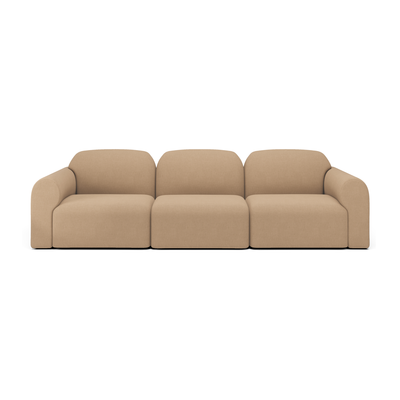Bulky modulaire bank set - 3 seat - light sepia 
