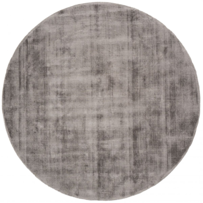Vloerkleed Viscose - Dark Grey Rond
