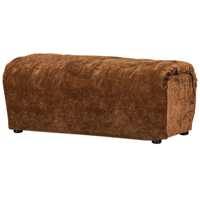 Baggy hocker geweven stof naturel melange