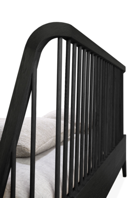 Ethnicraft bed Spindle black 180x200 cm