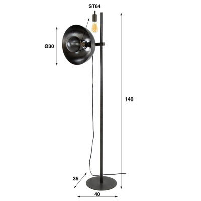 Vloerlamp Theatraal