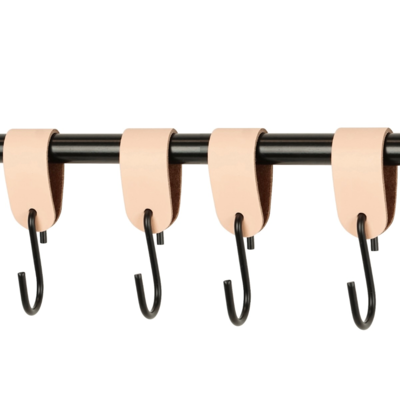 Leren S-haak hangers (set van 4)