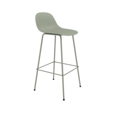 Muuto barkruk met rugleuning Fiber Bar Stool Tube Base