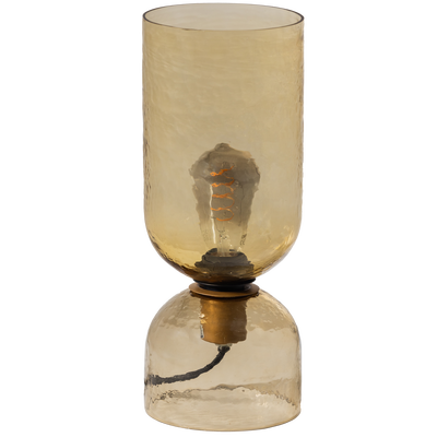 Gigi tafellamp gehamerd glas 38xo15cm naturel