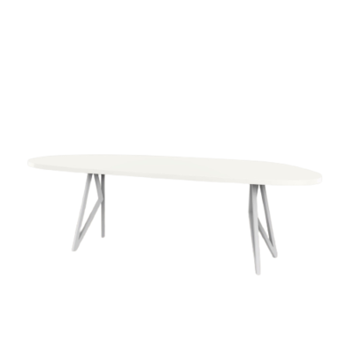 Studio HENK tafel Butterfly Blob - wit frame, HPL Fenix bianco kos