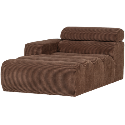 Novi chaise longue element arm links ribstof terra