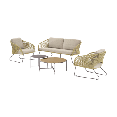 Tuin loungeset Mischa 5-delig - met zitkussens