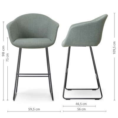 Nino-Otis - zwart onderstel - 75 cm