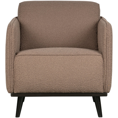 Statement fauteuil met arm chenille velvet perzikroze