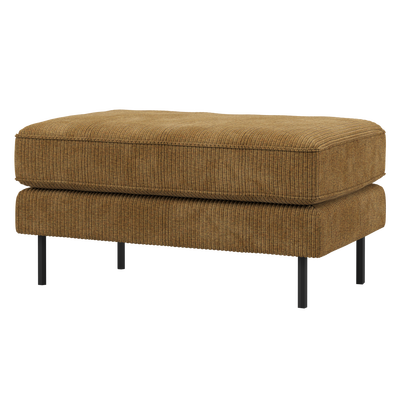 Rodeo hocker op poten velvet kastanjebruin