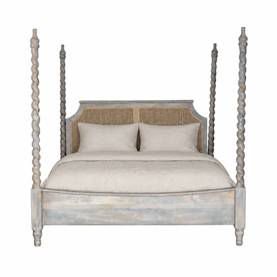 Aadinath - Handgesneden Mangohouten Hemelbed