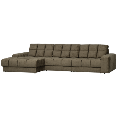 Second date chaise longue links velvet antraciet
