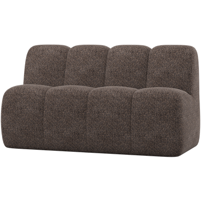 Mojo eetbank 164 cm met rugleuning ribstof roestbruin