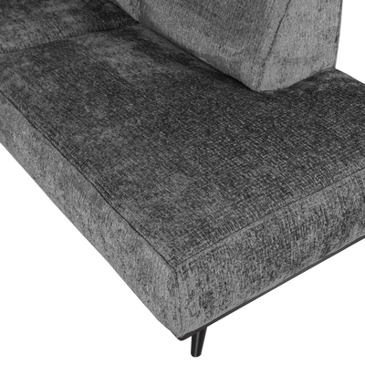 Statement hoekbank rechts chenille velvet terra