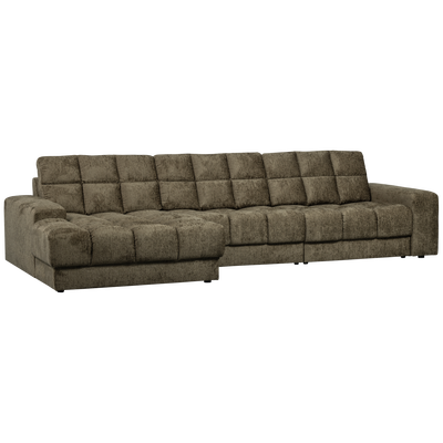 Second date chaise longue links velvet antraciet
