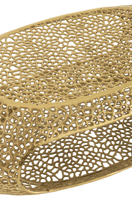 Salontafel ovaal aluminium goud