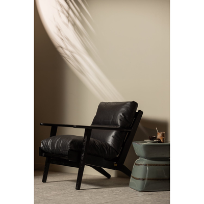 Houston fauteuil boucle/hout naturel