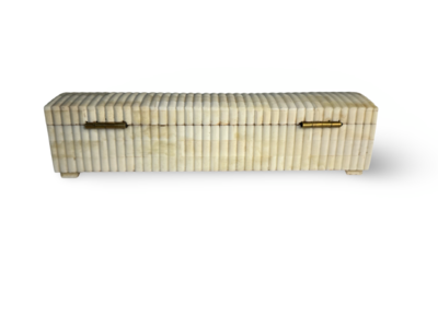 Pennenbak bone inlay wit